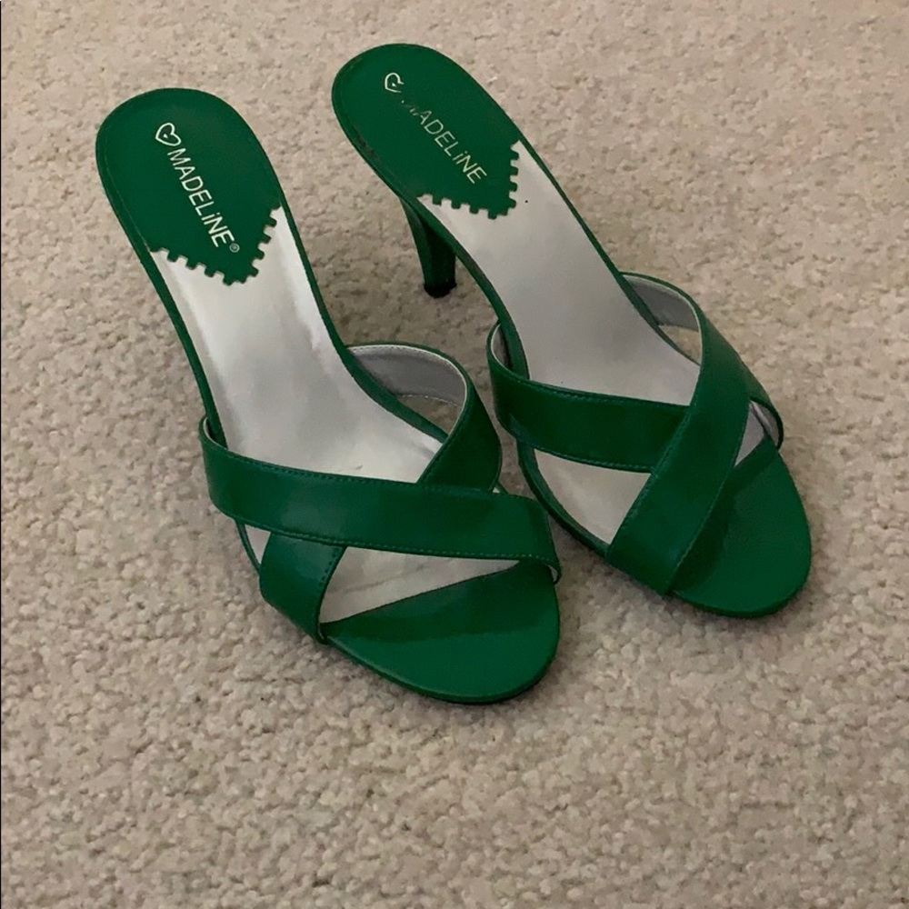 Green Leather Heels